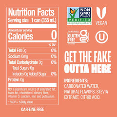 Zevia Zero Sugar Soda, Peaches and Cream, 12 oz Cans (8-Pack) – Caffeine Free, Naturally Sweetened, No Calorie Soda - Non-GMO Project Verified, Gluten-Free, Vegan
