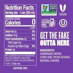 Zevia Zero Sugar Soda, Grape, 12 oz Cans (24-Pack) – Naturally Sweetened, Zero Calorie Sugar Free Soda - Non-GMO Project Verified, Gluten-Free, Vegan