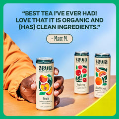 Zevia Zero Sugar Tea, Earl Grey Tea Blood Orange, 12 oz Cans (12-Pack) – Naturally Sweetened, Zero Calorie Sugar Free - Non-GMO Project Verified, Gluten-Free, Vegan